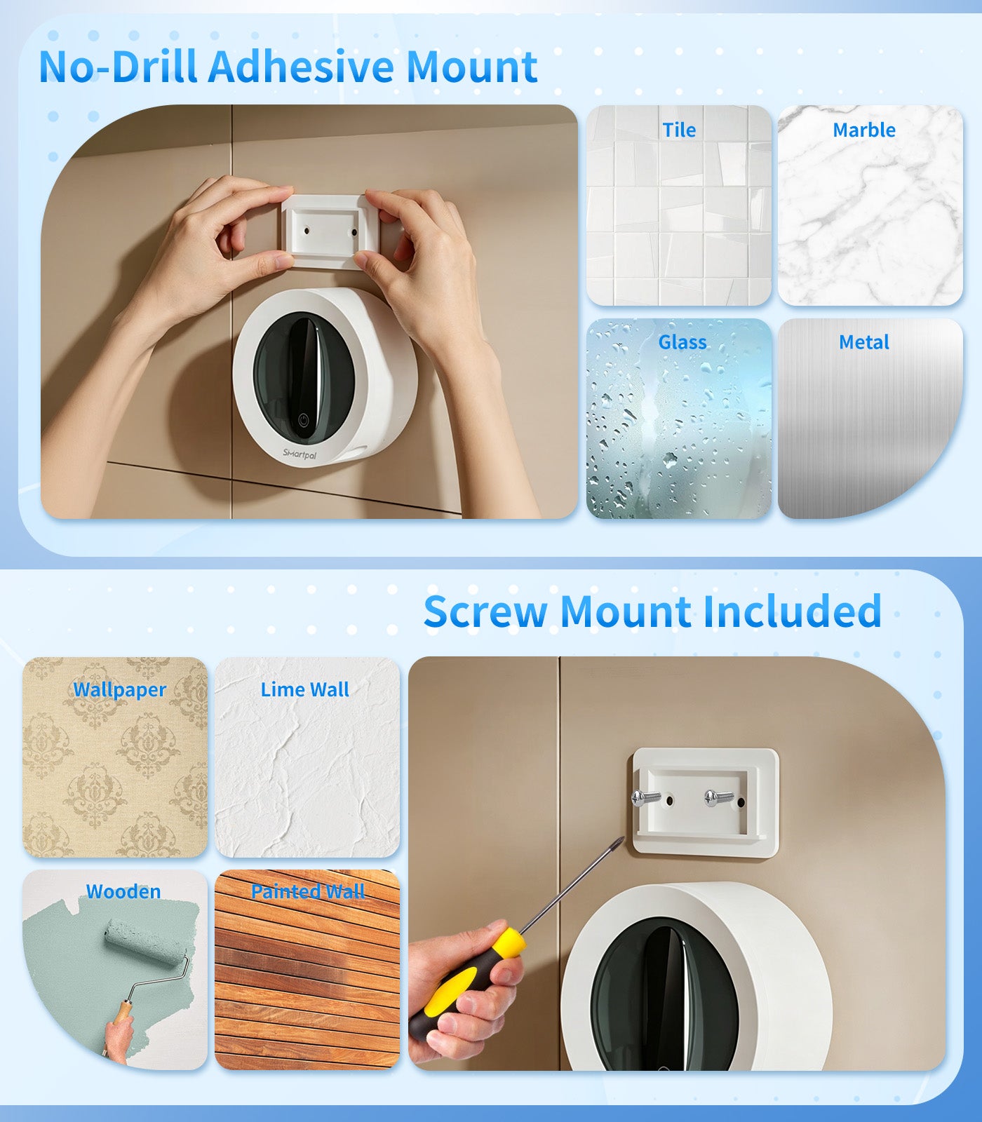 SCRICOR Dual UVC Toothbrush Sanitizer & Dryer — Kills 99.9% of Bacteria